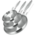 Pack Brigade - set de 3 poêles en inox